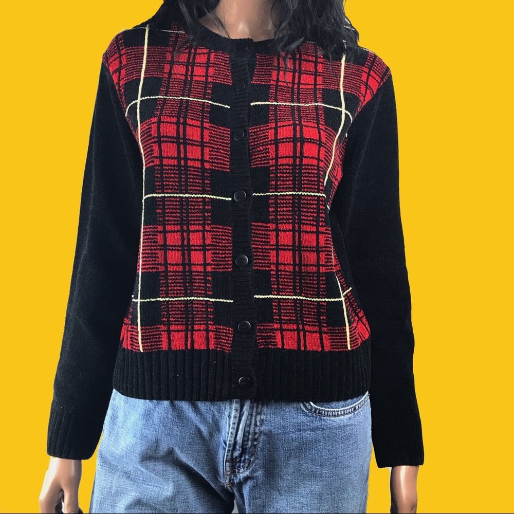 Vintage Plaid Sweater